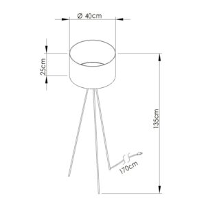 Nevia Tripod Floor Light - Natural