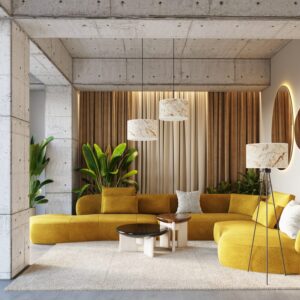 Nevia Tripod Floor Light - Marble