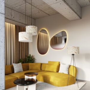 Nevia Tripod Floor Light - Marble