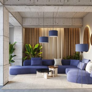 Nevia Tripod Floor Light - Navy