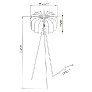 Mula Felt Tripod Floor Light - Navy