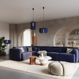 Mula Felt Tripod Floor Light - Navy