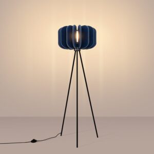Mula Felt Tripod Floor Light - Navy