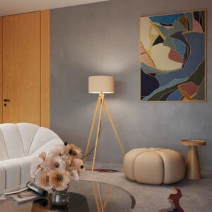 Natt Tripod Floor Light - Natural