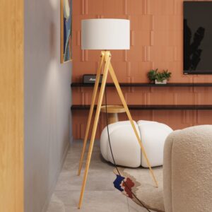 Natt Cottage Tripod Floor Light – White