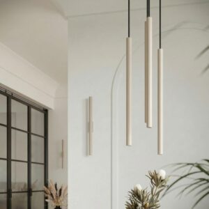 Pastelo Coastal Cylinder Pendant – Taupe, Twin
