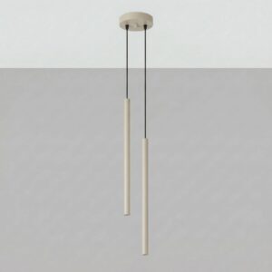 Pastelo Coastal Cylinder Pendant – Taupe, Twin