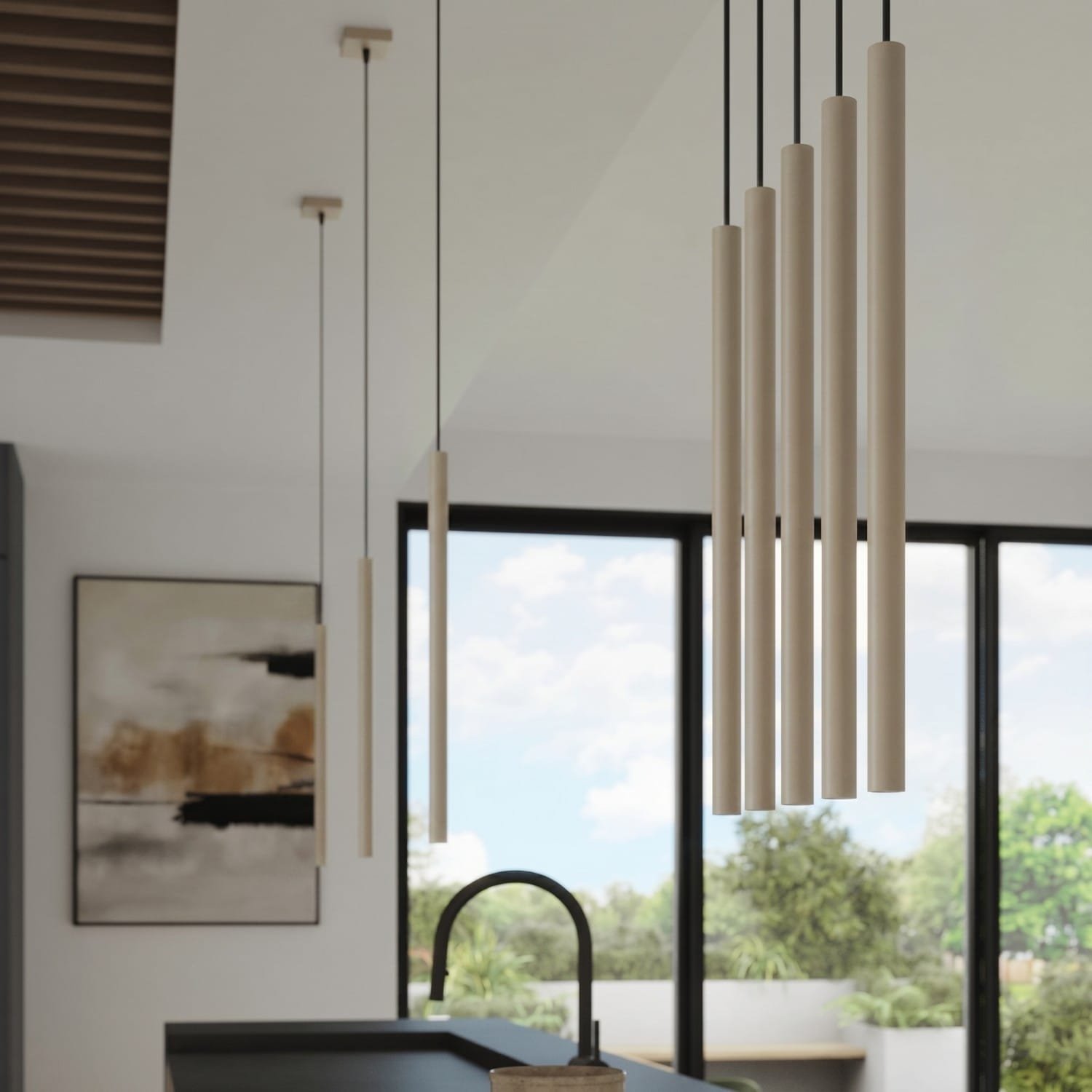 Pastelo Coastal Cylinder Pendant Cluster – Taupe k.jpg