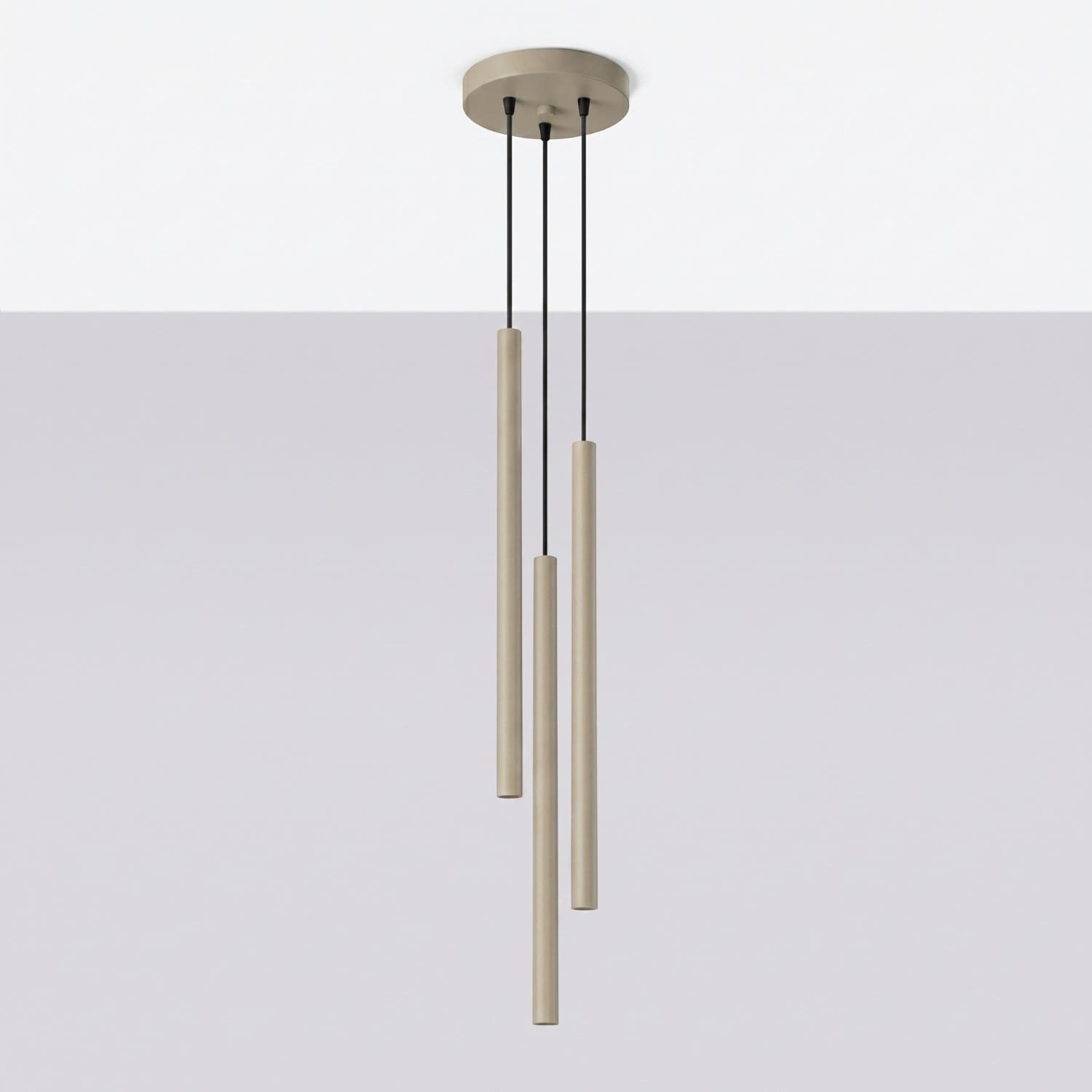 Pastelo Coastal Cylinder Pendant Cluster – Taupe k.jpg