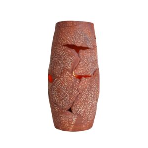 Carya Rustic Red Iron Ceramic Table Lamp