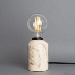 Bixa Small Marbled Ceramic Table Lamp