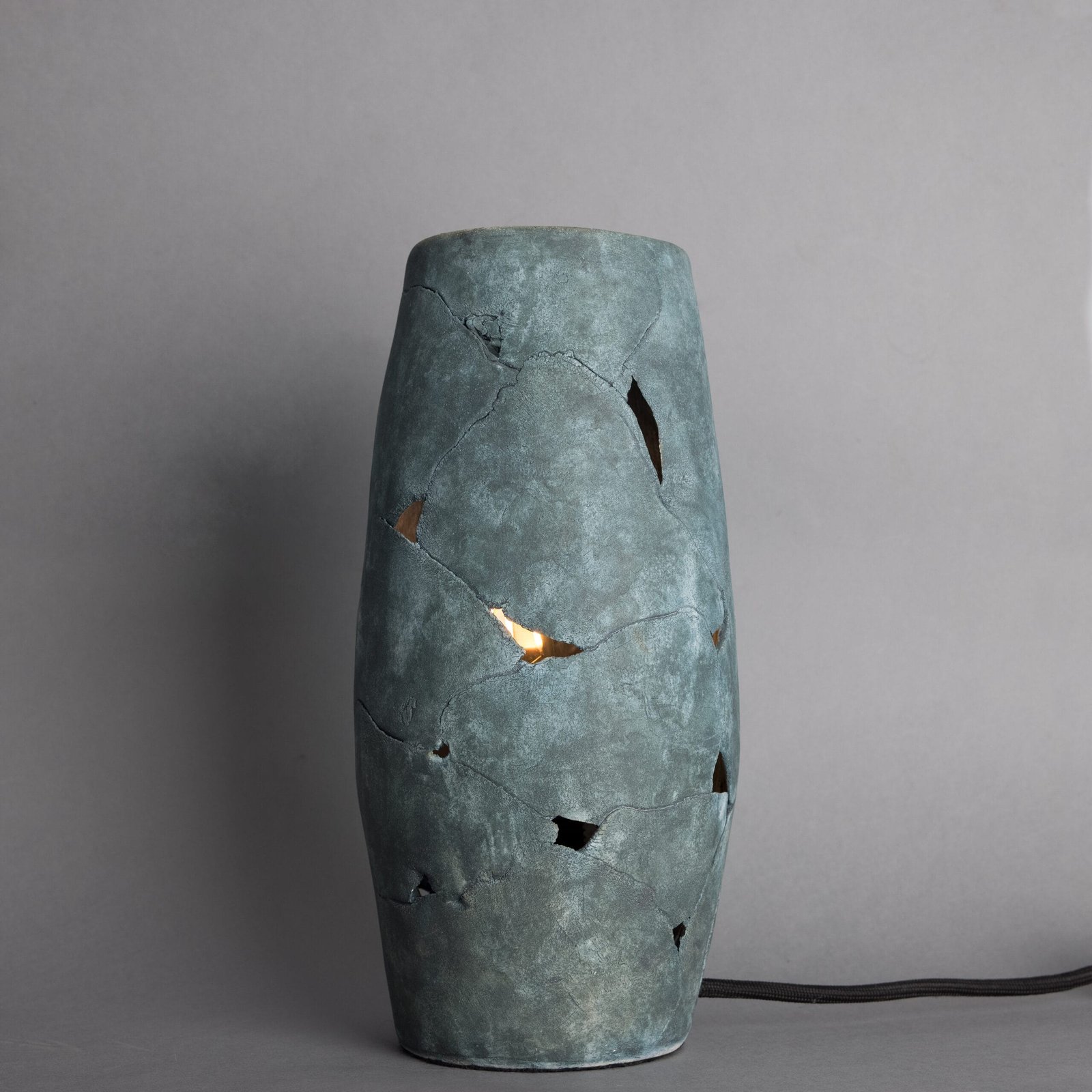 Carya Rustic Ceramic Blue Earth Table Lamp Carya Rustic Ceramic Blue Earth Table Lamp