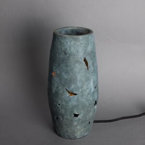 Carya Rustic Ceramic Blue Earth Table Lamp
