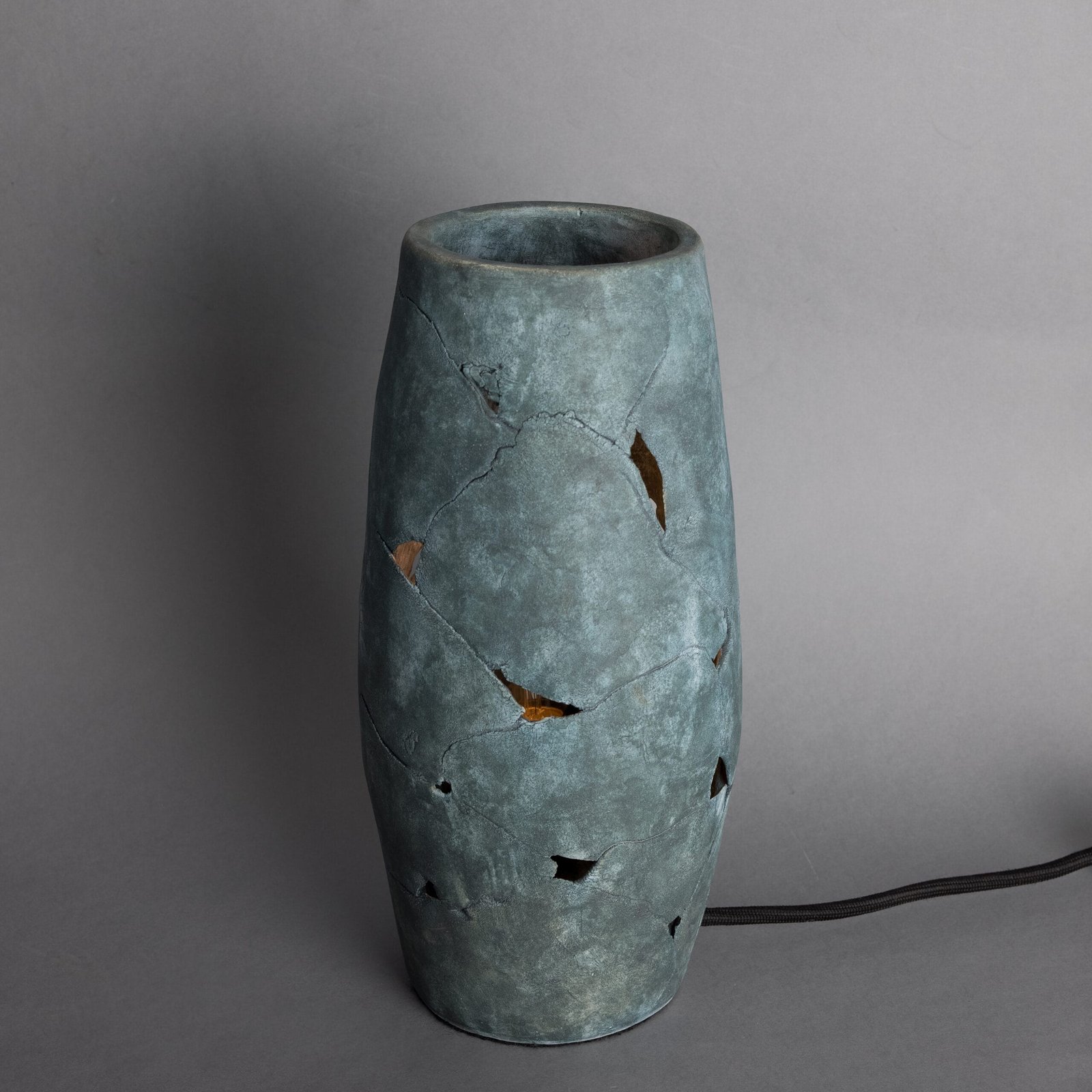 Carya Rustic Ceramic Blue Earth Table Lamp Carya Rustic Ceramic Blue Earth Table Lamp