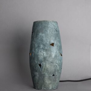 Carya Rustic Ceramic Blue Earth Table Lamp