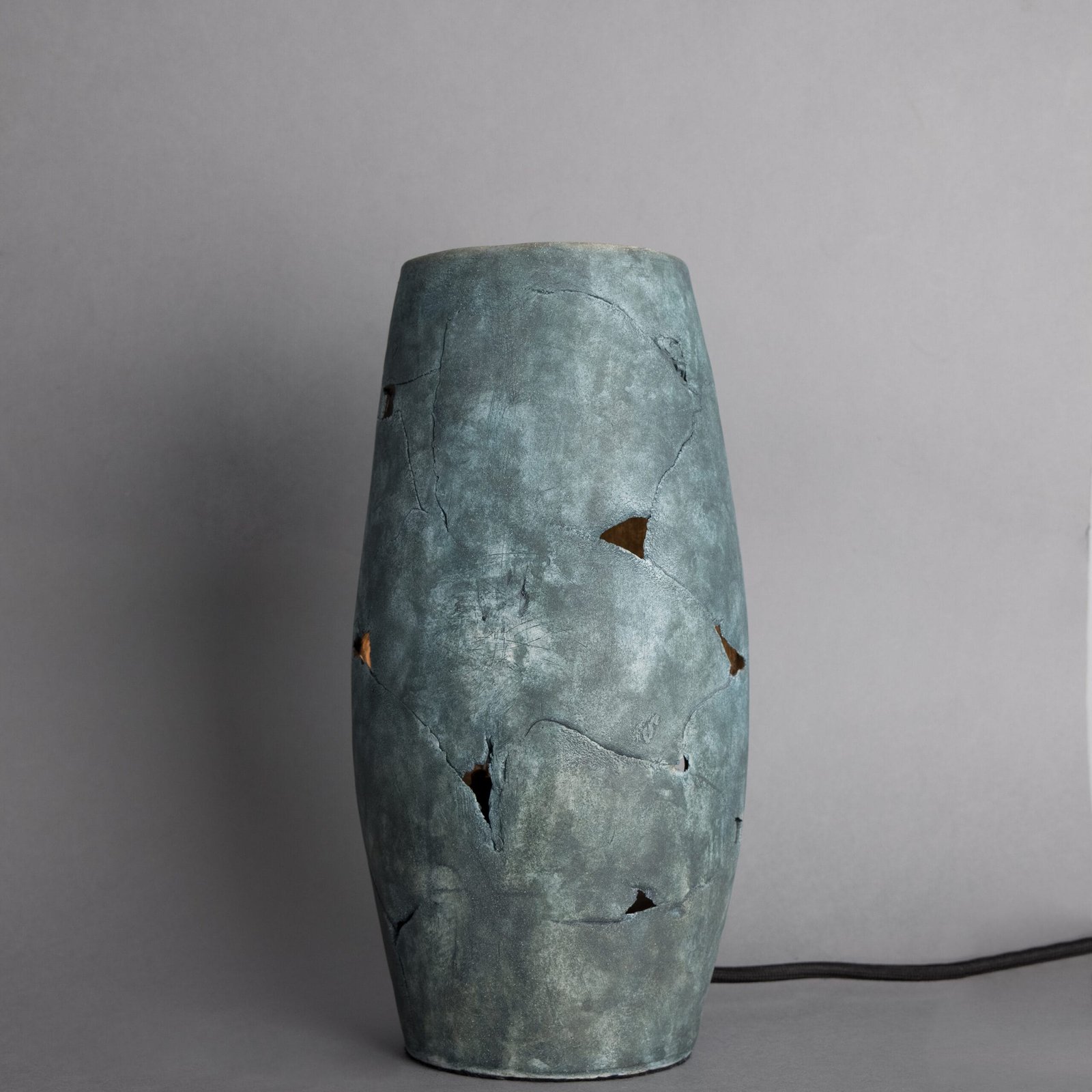 Carya Rustic Ceramic Blue Earth Table Lamp Carya Rustic Ceramic Blue Earth Table Lamp