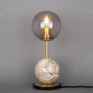Zapp Marbled Ceramic Glass Ball Table Lamp - Choice Of Glass