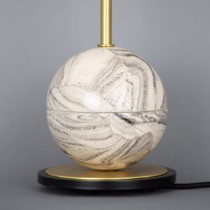 Zapp Marbled Ceramic Glass Ball Table Lamp - Choice Of Glass