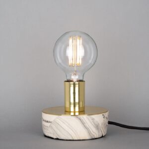 Fontana Marbled Ceramic And Brass Table Lamp