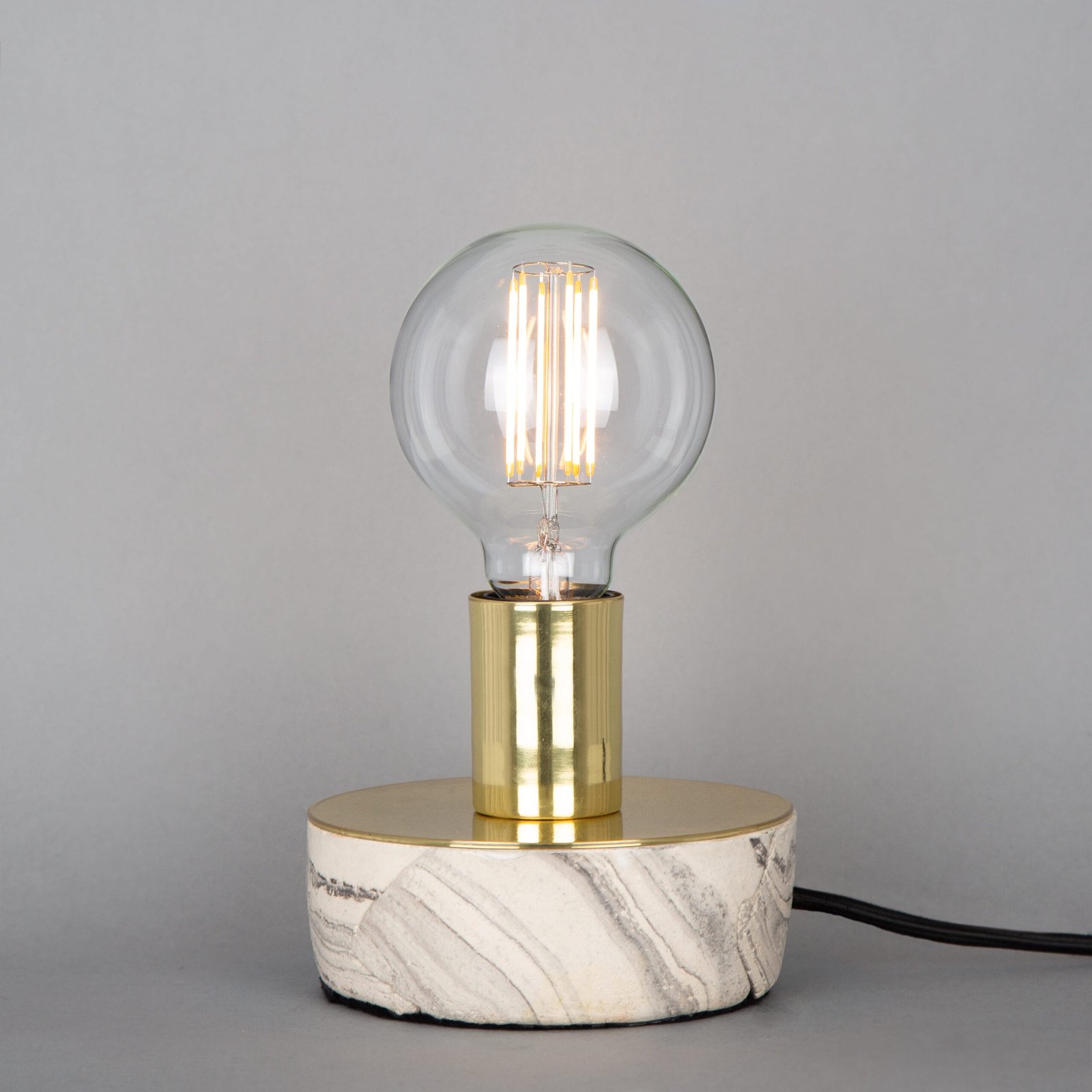 Fontana Marbled Ceramic and Brass Table Lamp Fontana Marbled Ceramic And Brass Table Lamp
