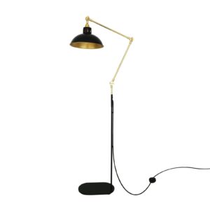Senglea Adjustable Contemporary Brass Floor Lamp