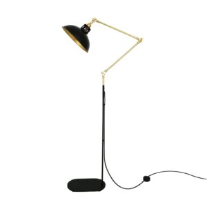 Senglea Adjustable Contemporary Brass Floor Lamp
