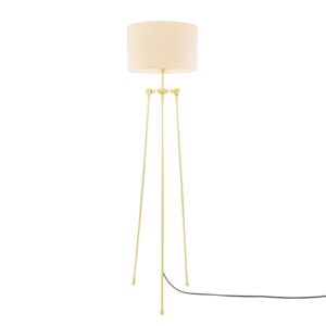 Erill Contemporary Tripod Floor Lamp With Choice Of Fabric Shade