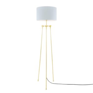 Erill Contemporary Tripod Floor Lamp With Choice Of Fabric Shade