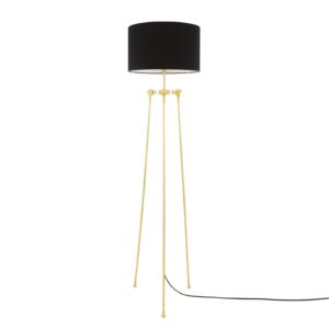 Erill Contemporary Tripod Floor Lamp With Choice Of Fabric Shade