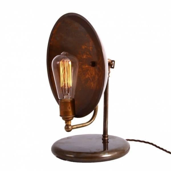 Chulainn Industrial Brass Dish Table Lamp Chulainn Industrial Brass Dish Table Lamp