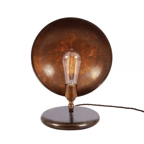 Chulainn Industrial Brass Dish Table Lamp Chulainn Industrial Brass Dish Table Lamp