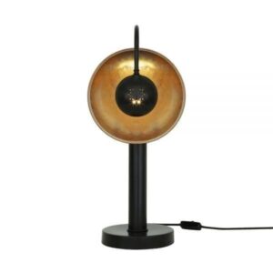 Orebro Brass Dish Pillar Table Lamp