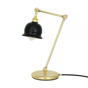 Nico Vintage Brass Table Lamp With Coloured Shade
