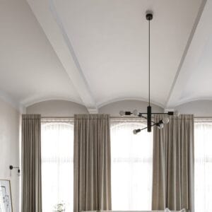 Multi Arm Ceiling Light Duomo Five Light Black