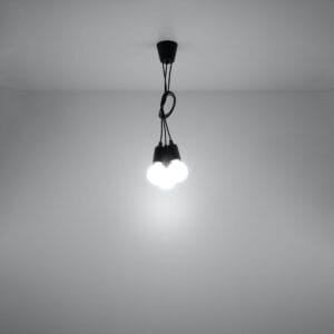 Diego Pendant Light - 3 Light / Black