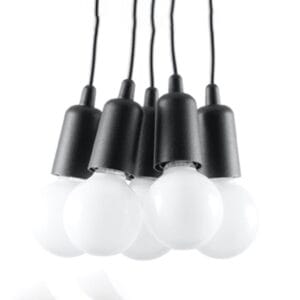Diego Pendant Light - 5 Light / Black