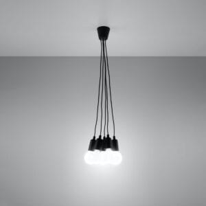 Diego Pendant Light - 5 Light / Black