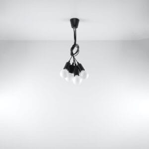 Diego Pendant Light - 5 Light / Black