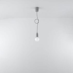 Diego Pendant Light - Single / Grey