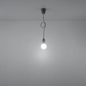 Diego Pendant Light - Single / Grey