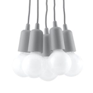 Diego Pendant Light - 5 Light / Grey