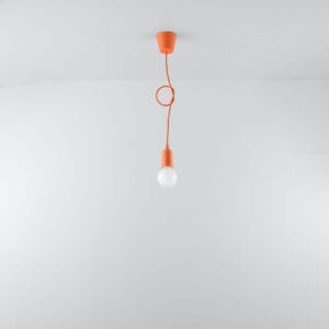 Diego Pendant Light - Single / Orange