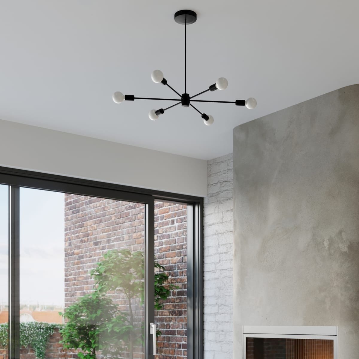 Multi Arm Ceiling Light Lango Five Light Black Multi Arm Ceiling Light Lango Five Light Black
