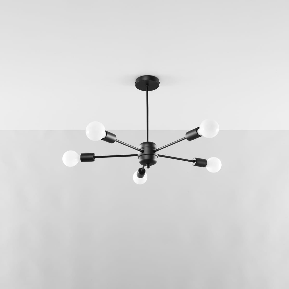Multi Arm Ceiling Light Lango Five Light Black Multi Arm Ceiling Light Lango Five Light Black
