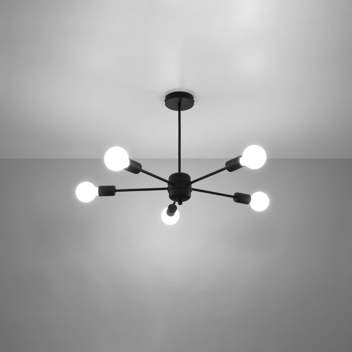 Multi Arm Ceiling Light Lango Five Light Black Multi Arm Ceiling Light Lango Five Light Black