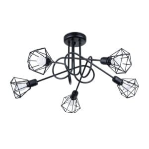 Multi Arm Ceiling Light Artemis Five Light Black