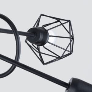 Multi Arm Ceiling Light Artemis Five Light Black