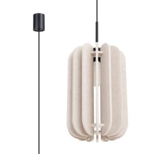 Mula Felt Pendant Light 27cm - Natural