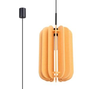 Mula Felt Pendant Light 27cm - Yellow
