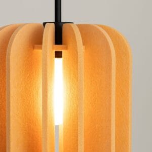 Mula Felt Pendant Light 27cm - Yellow
